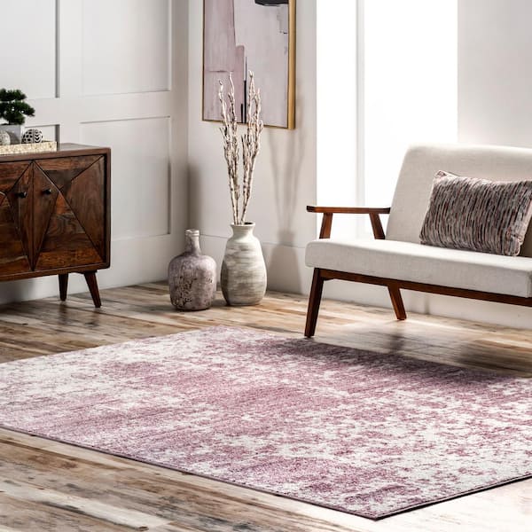 Power Loomed Deedra Pink 2 ft. 8 in. x 8 ft. Indoor Runner Rug