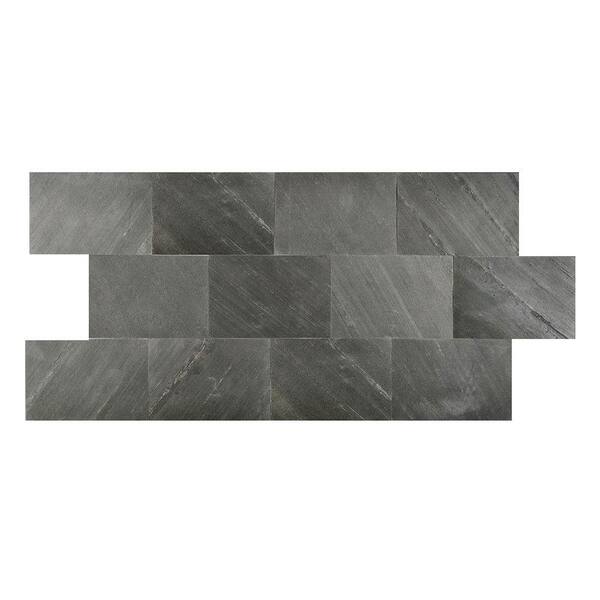 FastStone+ Black Line 6 in. x 9 in. Slate Peel and Stick Wall Tile (4.5 sq. ft. / pack)