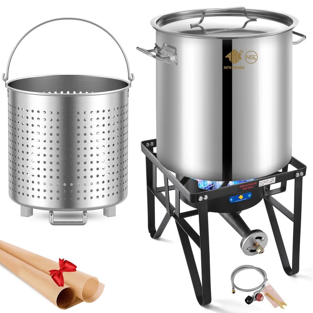 64QT Stainless Steel Seafood Boil Pot with 200,000BTU Single Burner Propane Stove, Heavy Duty Propane Burner price history on PriceWatchPro