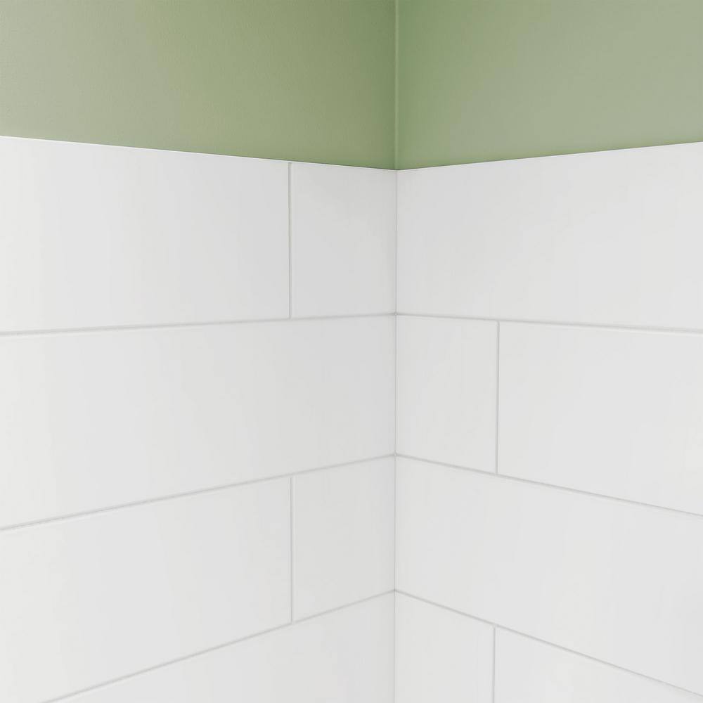 DreamStone White Subway Pattern Shower Wall Kit 42" x 50" x 84"