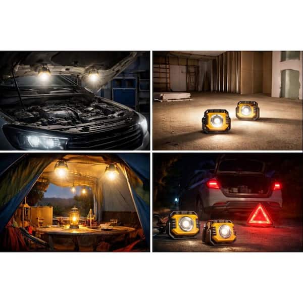 5-Volt 2400 Lumen LED Magnetic Rechargeable Work Light (2-Pack)