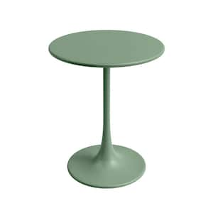 Kurv 24 in. Round Berry Blue Metal Pedestal Dining Table (Seats 2)