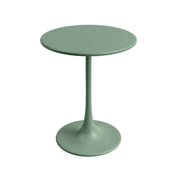 Jamesdar Kurv 24 in. Round Berry Blue Metal Pedestal Dining Table (Seats 2)