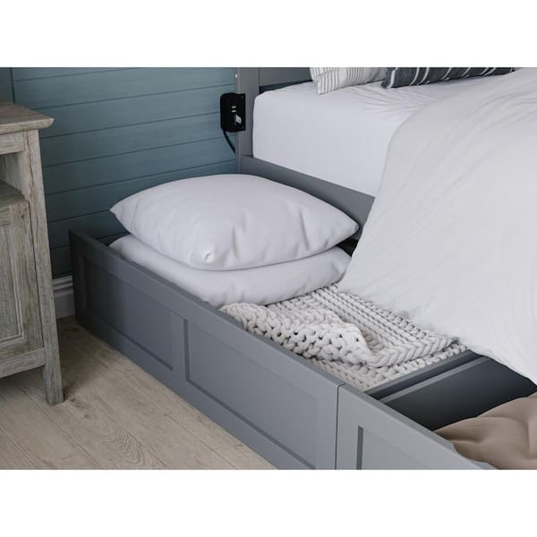 AFI Atlantic Grey Queen/King/Twin Extra Long Bed Drawer (Set of 2)
