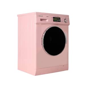 1.57 cu. ft. 110-Volt Smart and Compact All-in-One Washer and Dryer Combo Version 2 Pro in Pink
