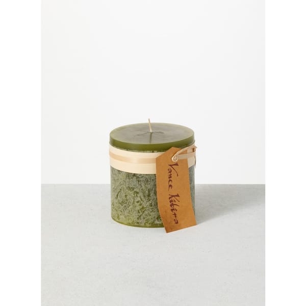 Vance Kitira 4.25 in. Moss Timber Pillar Candle