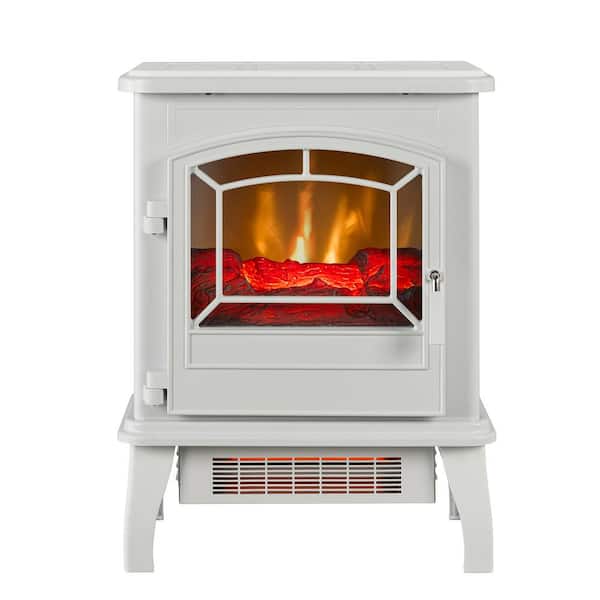 Twin Star Home ClassicFlame 1000 sq. ft. Electric Stove in White