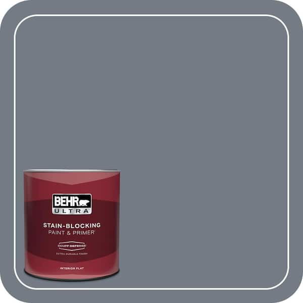 BEHR ULTRA 1 qt. #PPF-38 Deep Shale Extra Durable Flat Interior Paint & Primer