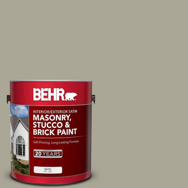BEHR 1 gal. #N350-4 Jungle Camouflage Satin Interior/Exterior Masonry, Stucco and Brick Paint