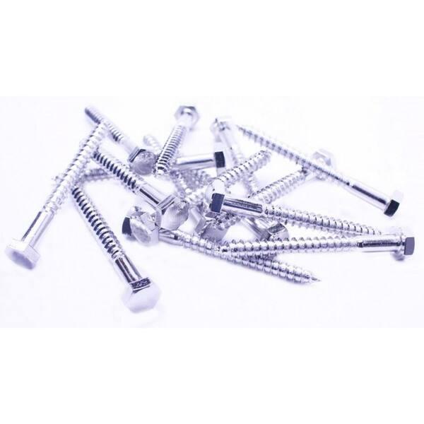 1/2 X 6 Inch Lag Screw Kit - 25 Pack With Washers, Hot Dip Galvanized For Outdoor Use