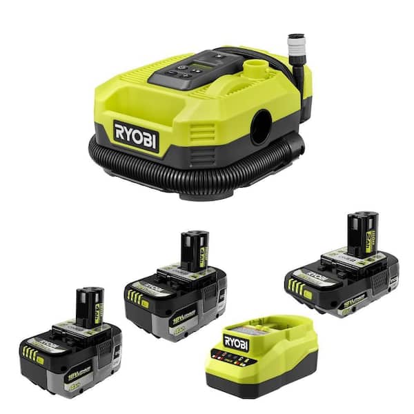 ONE+ 18V HIGH PERFORMANCE Kit w/ (2) 4.0 Ah Batteries, 2.0 Ah Battery, Charger, & ONE+ 18V Cordless Inflator