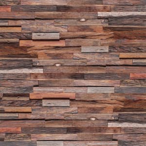 1 in. x 8 in. x 23-1/2 in. Mixed Brown Reclaimed Wood Plank (8-Panels) (10.4 sq. ft./Case)