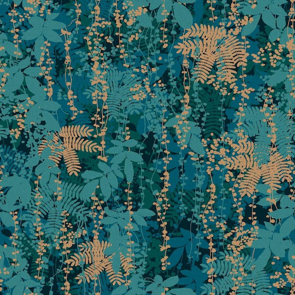 Unbranded Clarissa Hulse Canopy Peacock Multi-Colored Removable Wallpaper Sample