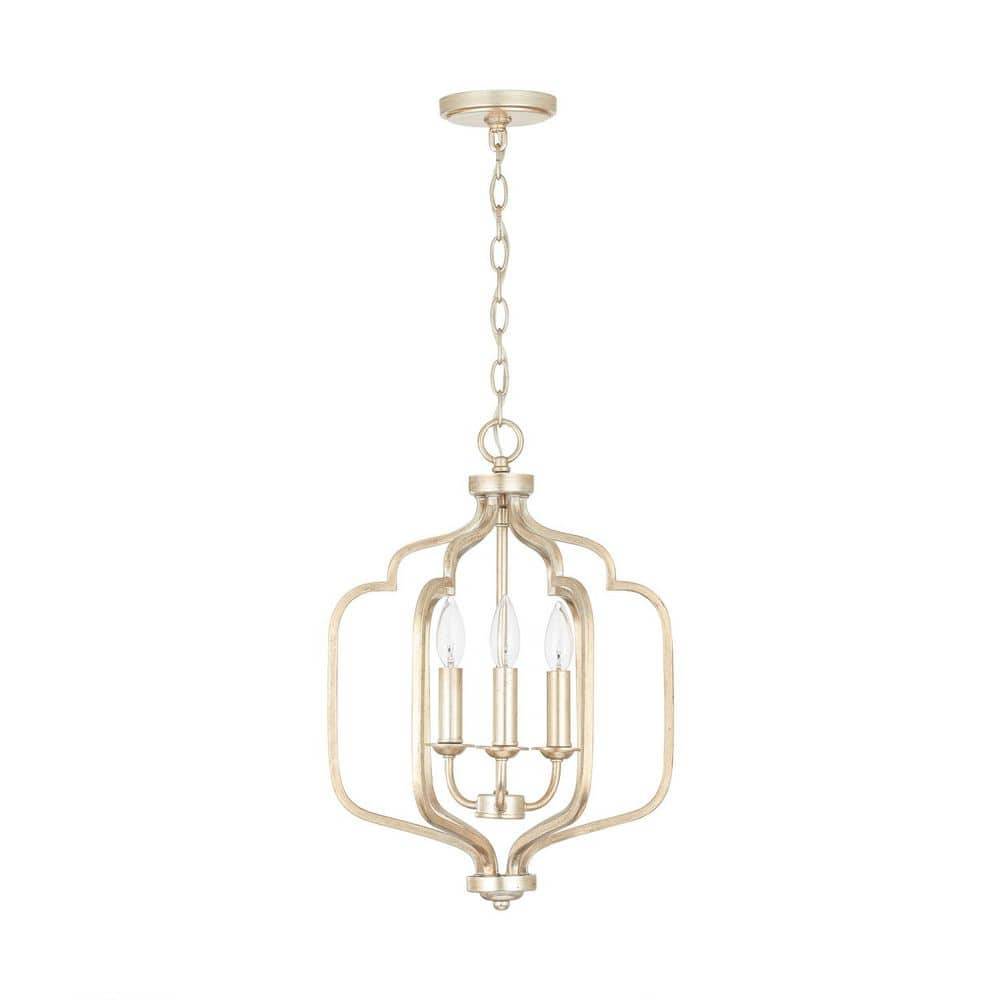Ophelia 60-Watts 3-Light Winter Gold Foyer Pendant Light, No Bulbs Included price history on PriceWatchPro
