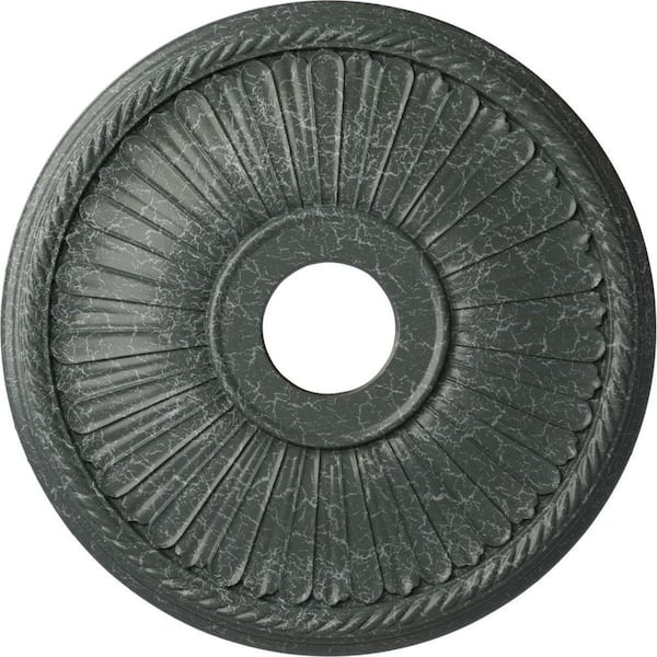1-7/8" x 20-1/8" x 20-1/8" Polyurethane Berkshire Ceiling Medallion, Athenian Green Crackle