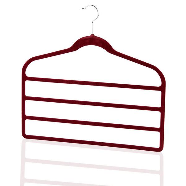 Home Basics Burgundy Velvet Hanger (3-Pack)