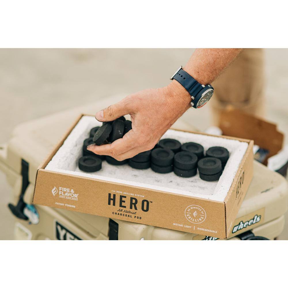 Eco-Friendly HERO Bamboo Charcoal Briquets 8-Pack