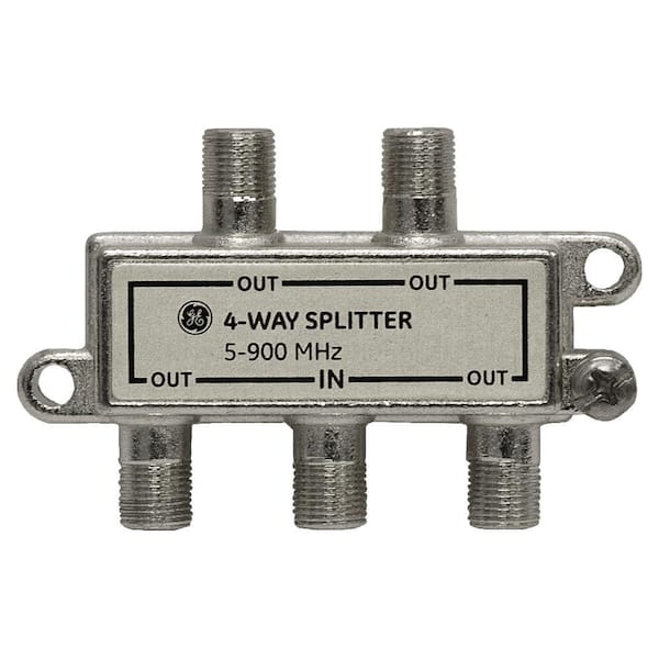 GE 4-Way Coaxial Signal Splitter