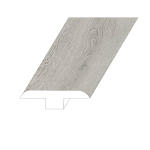 Romulus Abstract Silver 0.5 in. Thick x 1.8 in. Wide x 94.5 in. Length Vinyl T-Molding