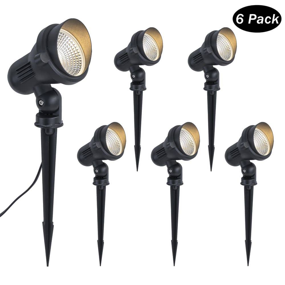 C Cattleya 600 Lumens Low-voltage Hardwired Black Aluminum