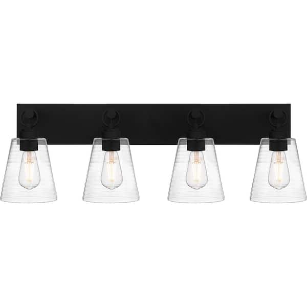 Quoizel Dacosta 33 in. 4-Light Earth Black Vanity Light