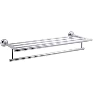 Coralais 24 in. Hotelier Towel Rack in Polished Chrome
