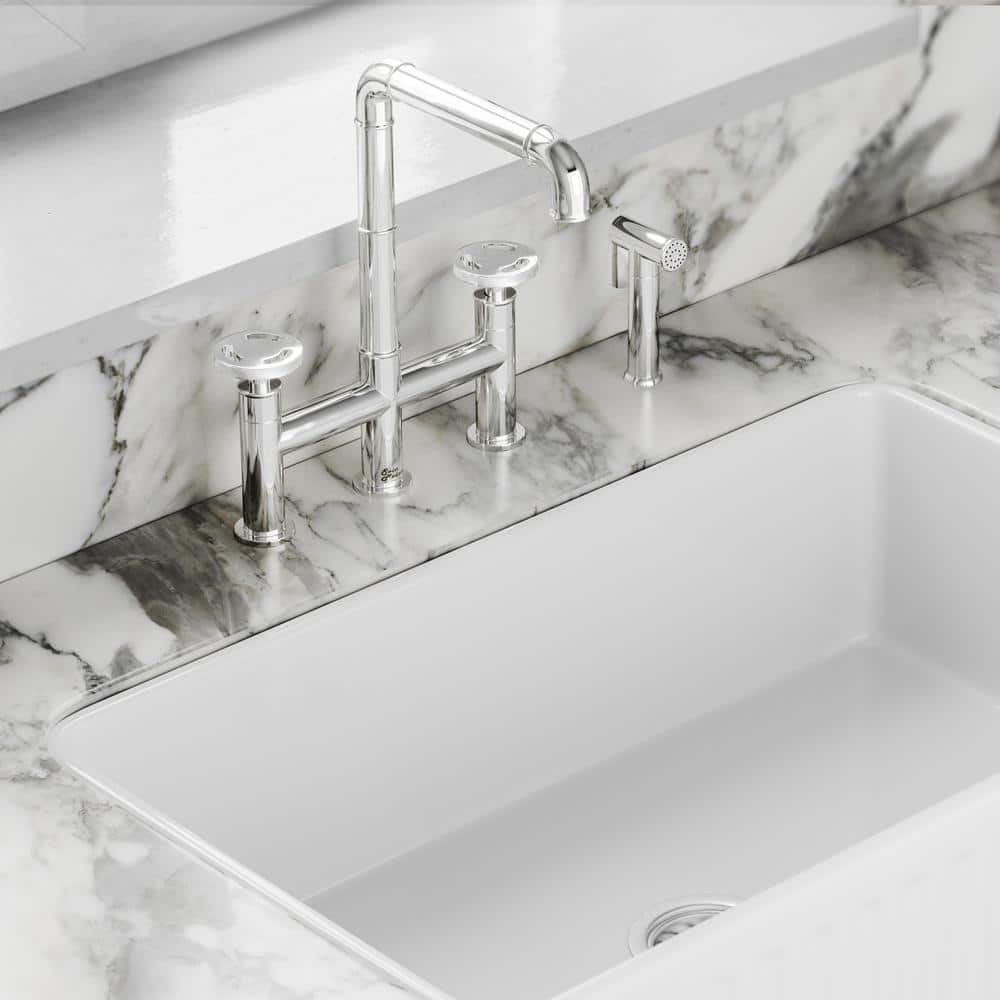 Avallon Pro Chrome Widespread Kitchen Faucet with Side Sprayer