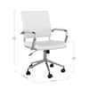 Dimension diagram showing the size of the office chair.