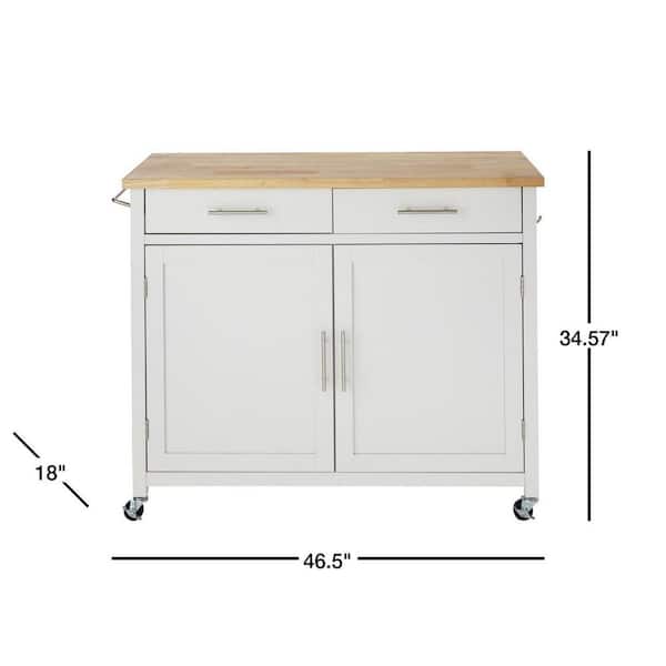 Stylewell Glenville Cream White Natural, Home Depot Kitchen Island Carts