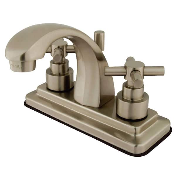 Kingston Brass Elinvar 4 in. Centerset 2-Handle Bathroom Faucet in Brushed Nickel