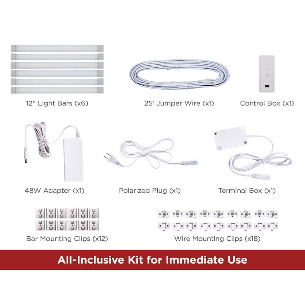 Adjustable White and RGB LED Smart Under Cabinet Lighting Kit
