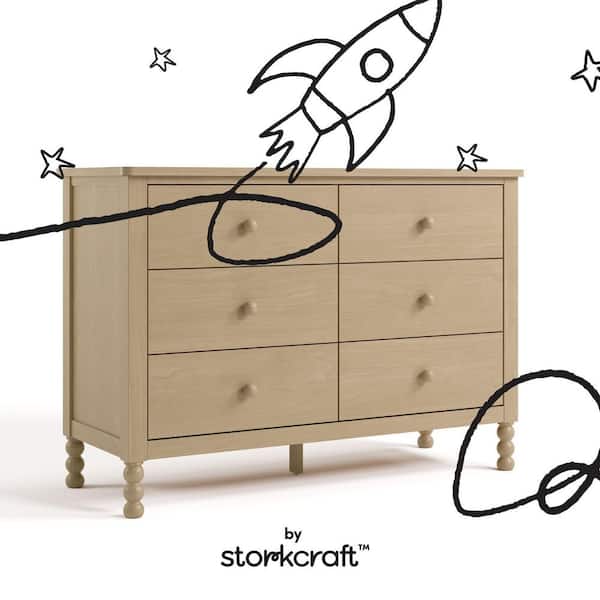 Storkcraft Rio 6 Drawer Dresser Driftwood Storkcraft Rio 6 Drawer Dresser Driftwood