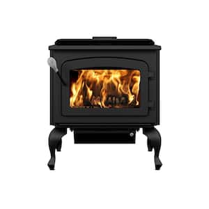 CLEVELAND IRON WORKS Heats up to 2,000 sq. ft. Ontario Wood Stove - Black  F500105 - The Home Depot