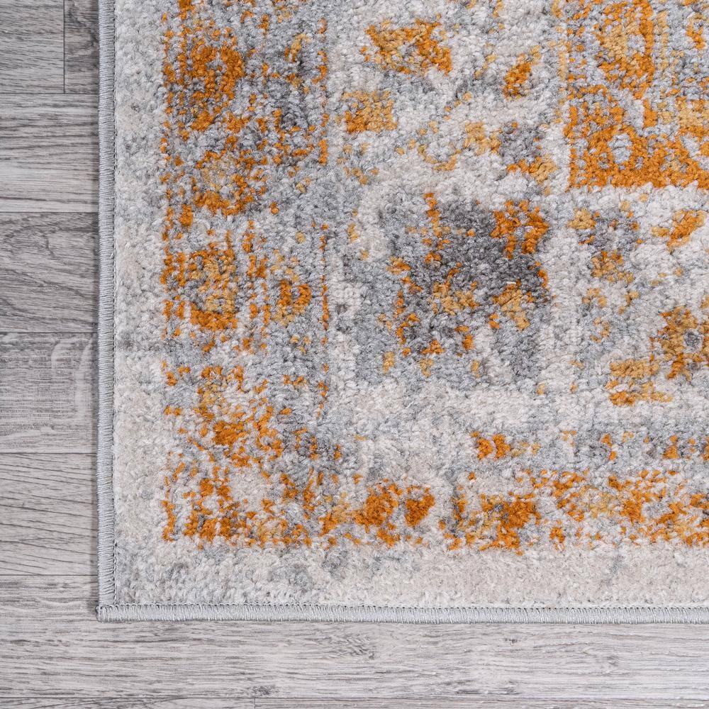 Indhira Orange and Cream Medallion 9' x 12' Synthetic Area Rug