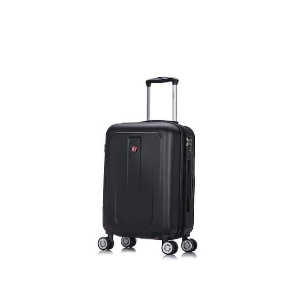 DUKAP Crypto 20 in. Black Lightweight Hardside Spinner Carry-on