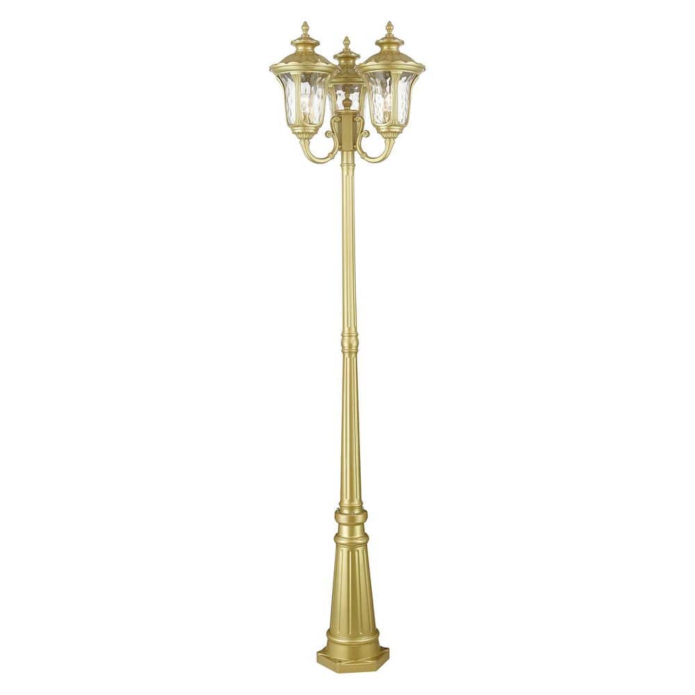 Whitingham 3-Light Soft Gold Cast Aluminum Hardwired Outdoor Waterproof Post Light Set With No Bulbs Included price history on PriceWatchPro