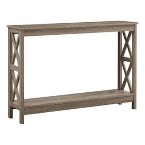 48 in. Dark Taupe Standard Rectangle Console Table with Storage
