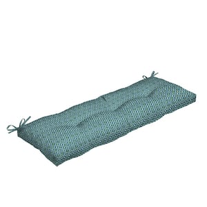 Rectangle Outdoor Plush Modern Tufted Bench Cushion, Alana Tile
