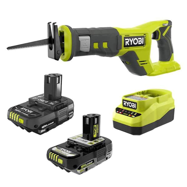 ONE+18V Cordless Reciprocating Saw Kit with 2 Ah Battery and Charger & 2 Ah Battery