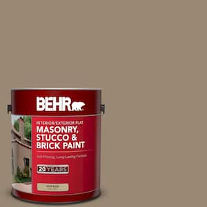 1 gal. #N310-5 Weathered Fossil Flat Interior/Exterior Masonry, Stucco and Brick Paint