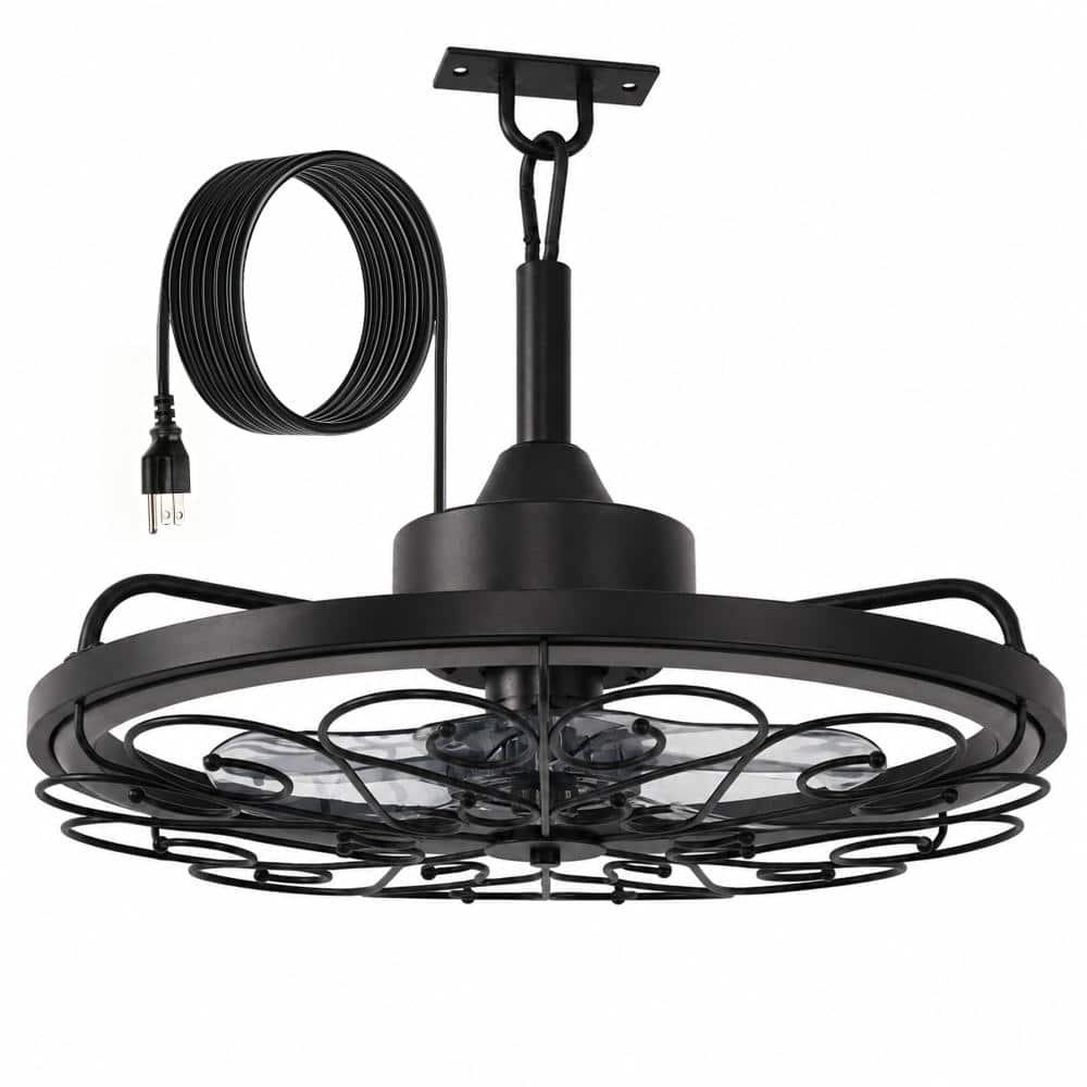 Outdoor LED Fandelier Ceiling Fan with APP and Remote Control, Matte Black, Integrated LED Light price history on PriceWatchPro