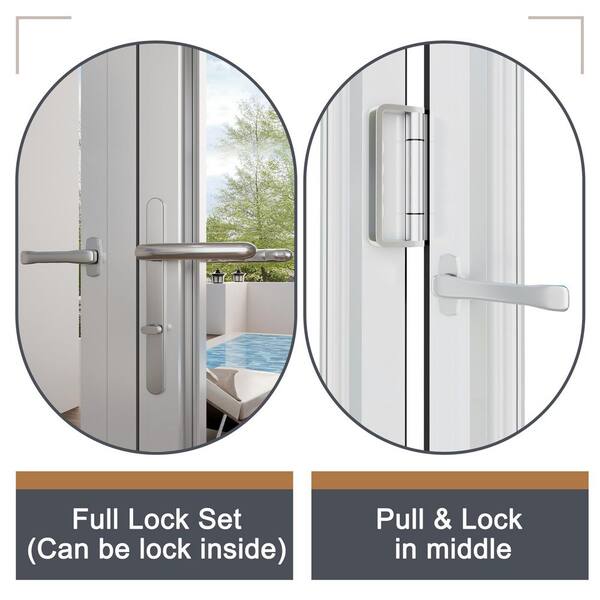 Modern D-Shape Handle For Bifold / Patio Doors - Black Aluminum (Buildblockonline)
