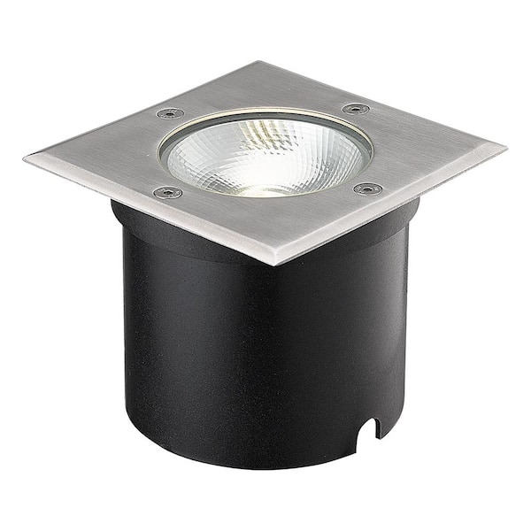 7-Watt Black Stainless Steel Outdoor Integrated LED Landscape Well Light