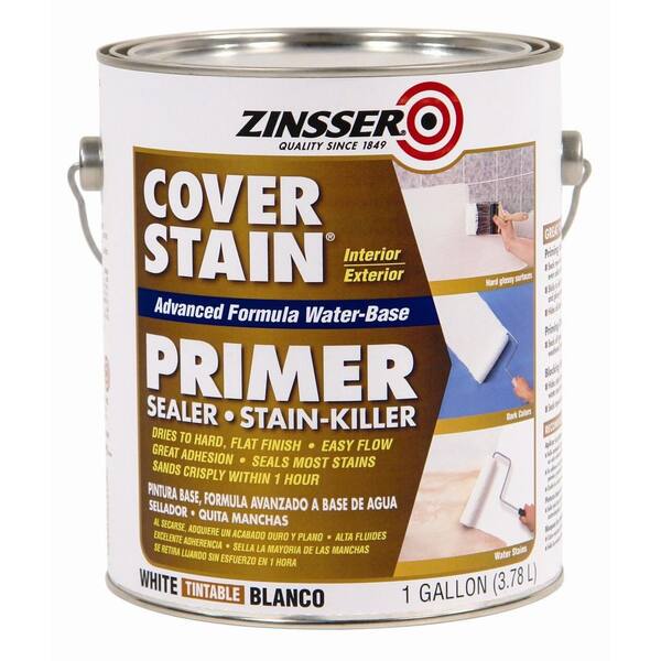 Zinsser Cover Stain 1 gal. White Water-Based Interior/Exterior Primer and Sealer (2-Pack)