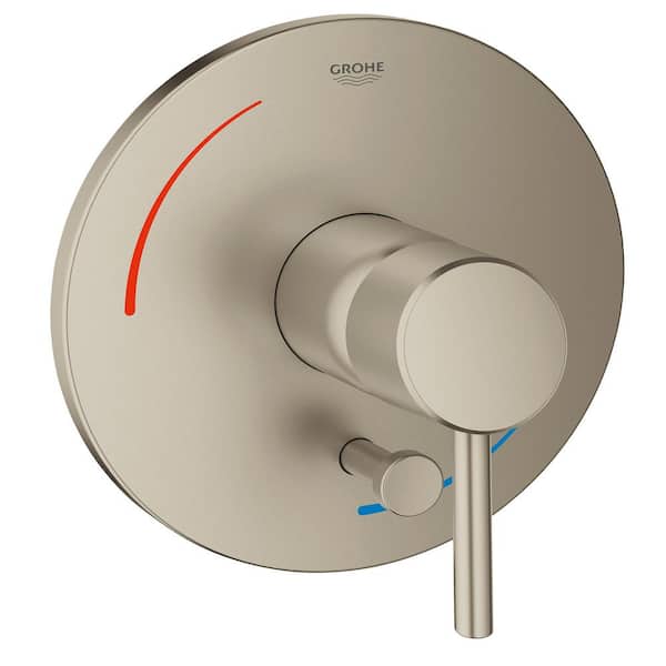 GROHE Concetto Soft 1-Handle Bath/Shower Valve Only Trim Kit in Brushed Nickel (Valve Sold Separately)