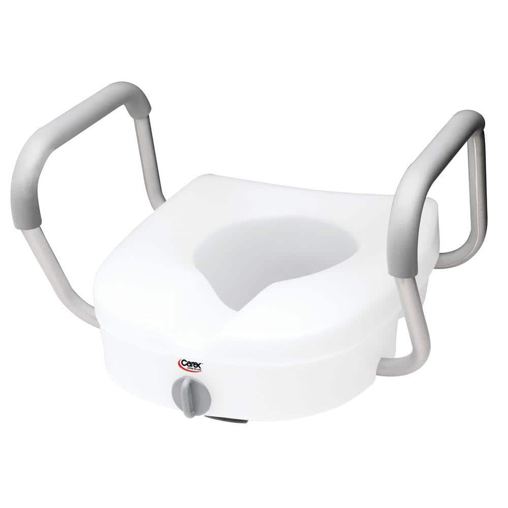 Carex 4-Inch Toilet Seat Riser With Quick Lock, Raised Toilet Seat With 300  Pound Weight Capacity, Slip-Resistant