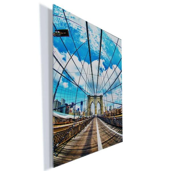 Trademark Fine Art 24 in. x 18 in. "Brooklyn Bridge" by CATeyes Printed Acrylic Wall Art