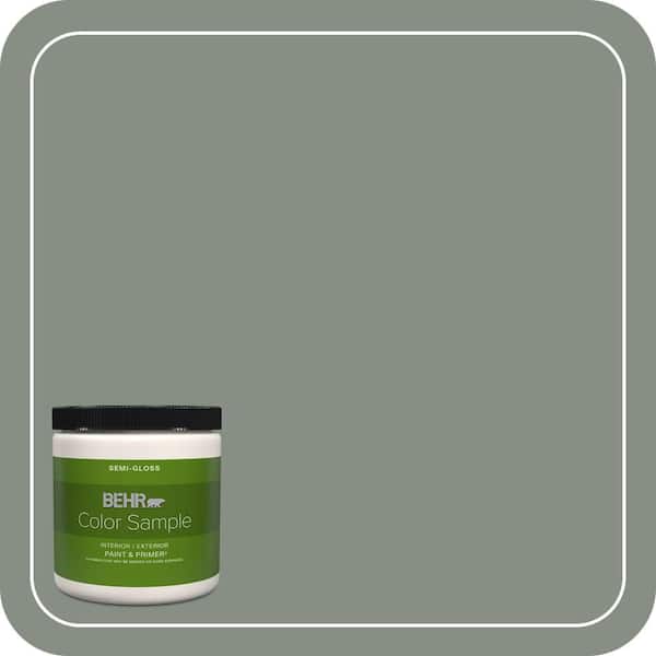 BEHR PREMIUM PLUS 8 oz. #PPF-34 Peaceful Glade Semi-Gloss Interior ...