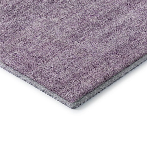 Mayfield Premium Machine Washable Abstract AMF1163 Lavender 2 ft. 3 in. x 7 ft. 6 in. Runner Rug