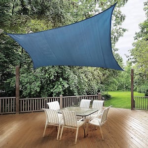 12 ft. x 12 ft. Blue Square Shade Sail (4-Pack)